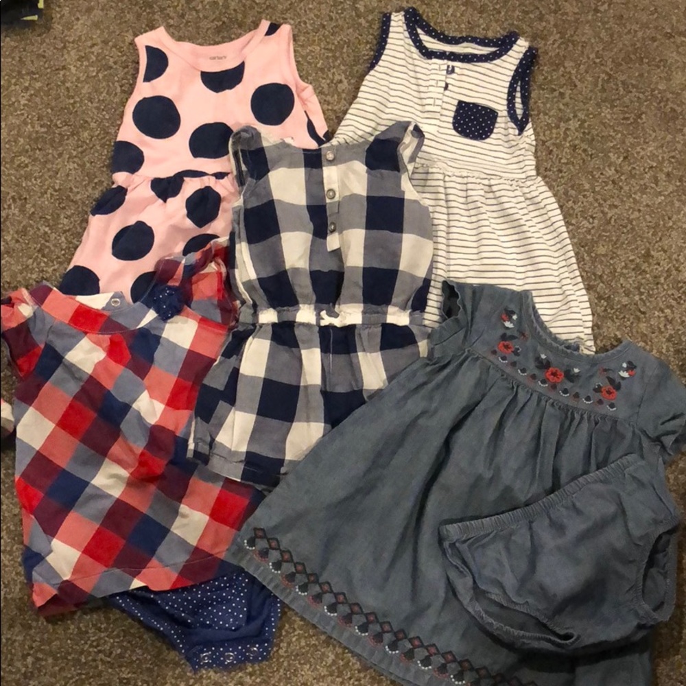 Carter’s dresses and rompers- 5 pc